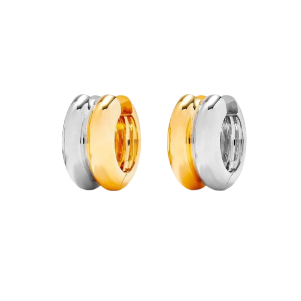 Paire de Creoles Bouees Wide Huggie Hoop Earrings