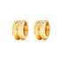 Paire de Creoles Bouees Wide Huggie Hoop Earrings