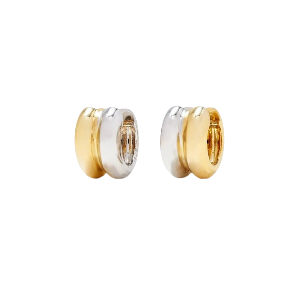 Mini Paire de Creoles Bouees Wide Huggie Hoop Earrings
