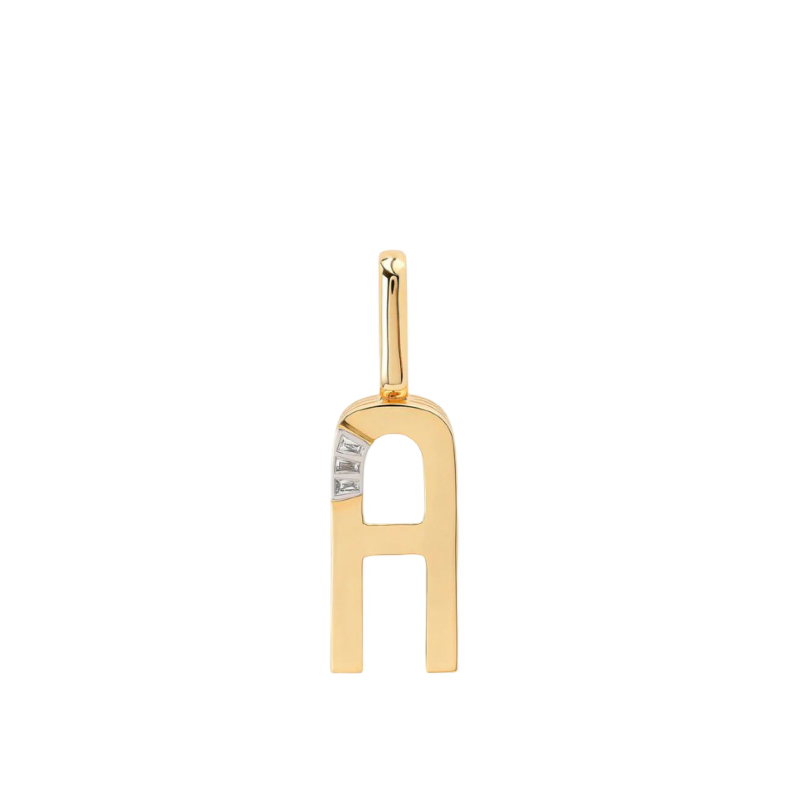 Clip-On Grandsize Ribbed Initial Charm