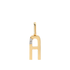 Clip-On Grandsize Ribbed Initial Charm
