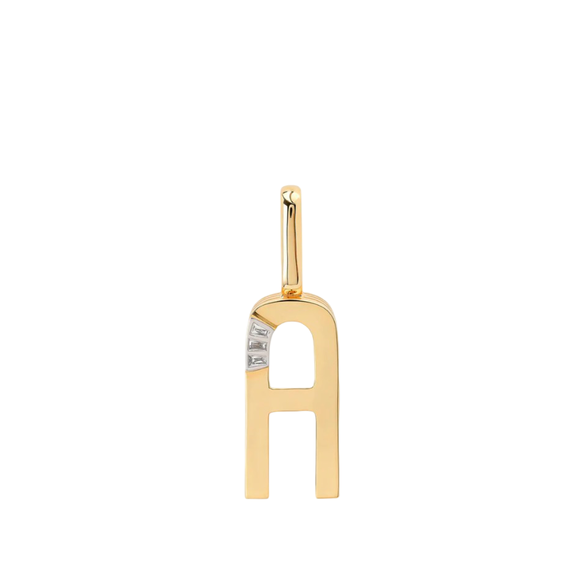 Clip-On Grandsize Ribbed Initial Charm