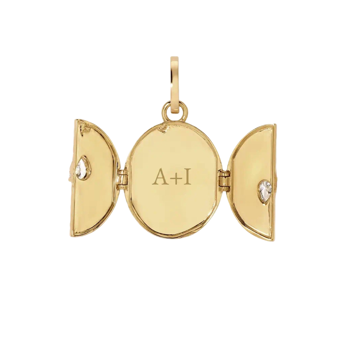 Groovy Lab Diamond Oval Locket Hinged Charm