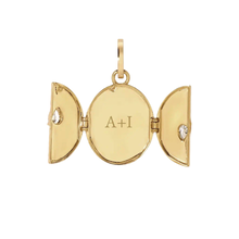 Groovy Lab Diamond Oval Locket Hinged Charm