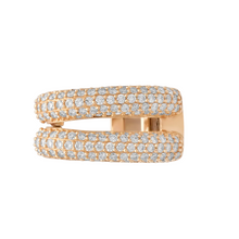 Double Pave Row Diamond Ear Cuff