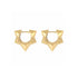 Small or Large Puffy Spike Star Hoop Earrings