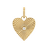 Groovy Diamond Heart Rays Hinged Charm