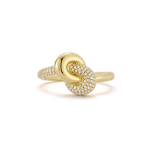 Diamond & Gold Jumbo Love Knot Ring