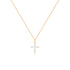 Prong Set Diamond Cross Necklace