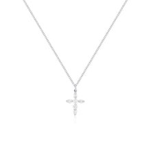 Prong Set Diamond Cross Necklace