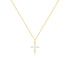 Prong Set Diamond Cross Necklace