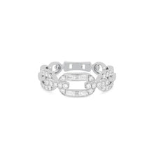 Graduated  Baguette & Pave Diamond Chain Ring