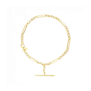 Petite Paperclip Chain Bracelet with Toggle