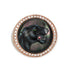 Hand Painted White or Black Mother of Pearl Feline Signet Ring