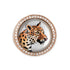 Hand Painted White or Black Mother of Pearl Feline Signet Ring