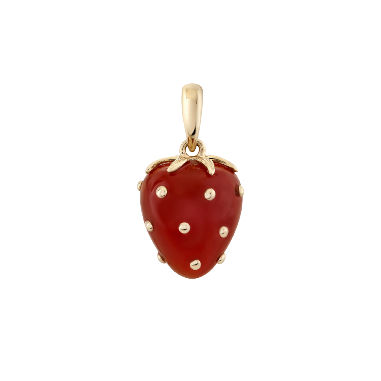 Petite Strawberry Agate Charm Necklace