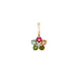Tourmaline & Diamond or Turquoise Aurora Charm Necklace