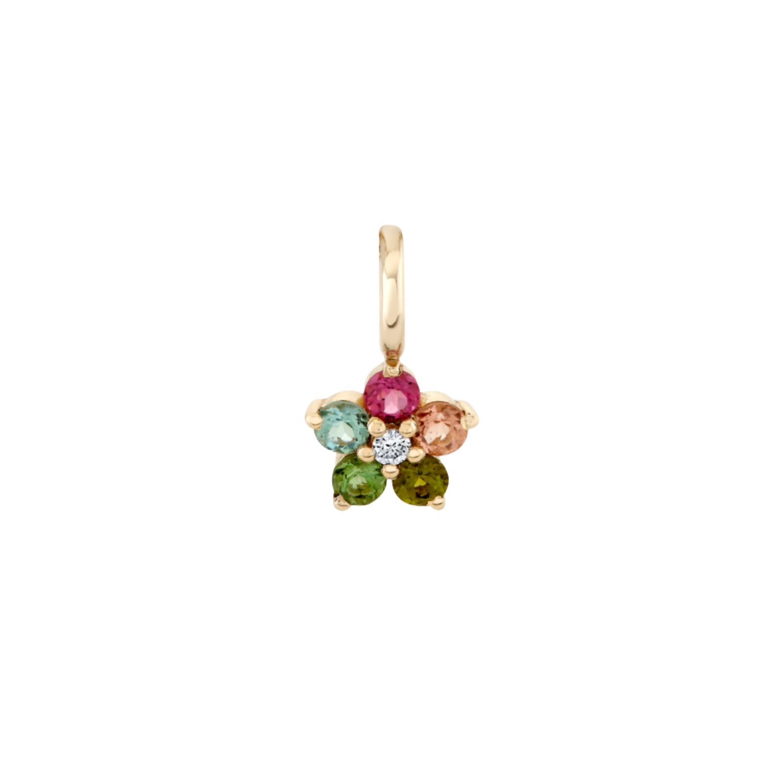Tourmaline & Diamond or Turquoise Aurora Charm Necklace