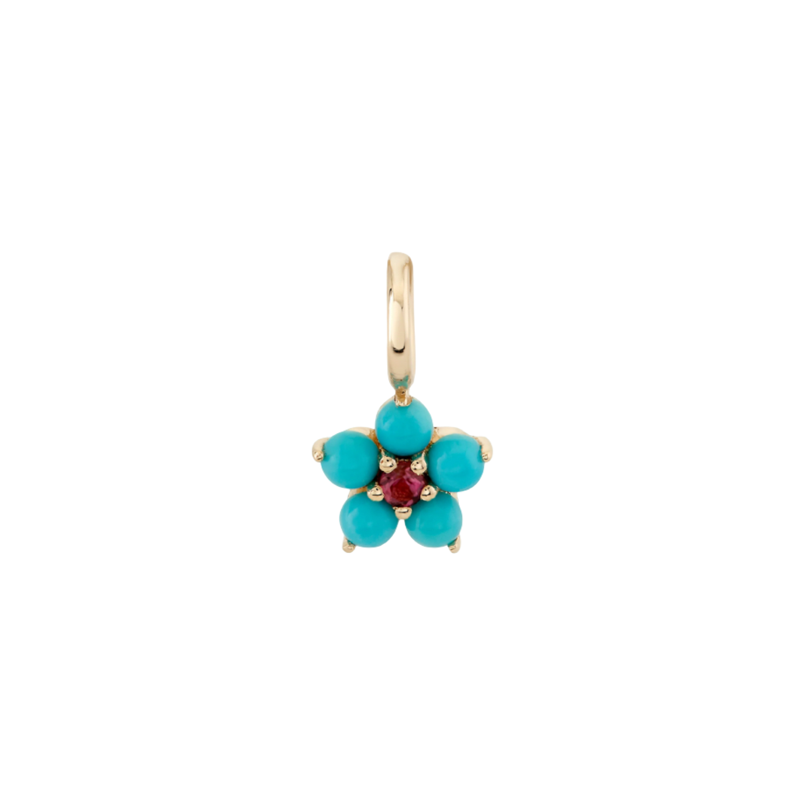 Tourmaline & Diamond or Turquoise Aurora Charm Necklace