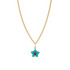 Tourmaline & Diamond or Turquoise Aurora Charm Necklace