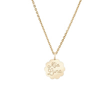 Personalized Scalloped Edge Pendant Necklace