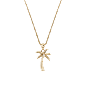 Pearl Palm Tree Paradise Charm Necklace