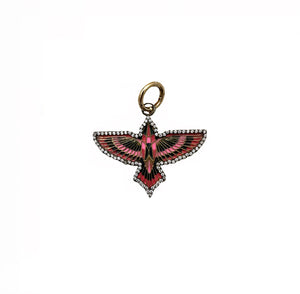 The Helena Bird Gemstone & Diamond Charm Pendant