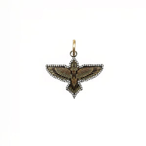 The Helena Bird Gemstone & Diamond Charm Pendant