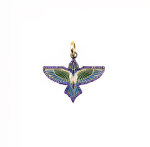 The Helena Bird Gemstone & Diamond Charm Pendant