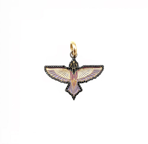 The Helena Bird Gemstone & Diamond Charm Pendant