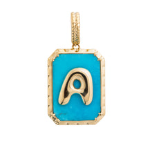 Gold & Gemstone Mini Letter Charm Pendant