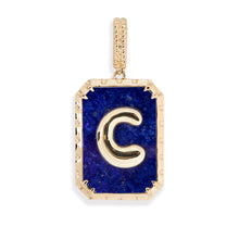 Gold & Gemstone Mini Letter Charm Pendant