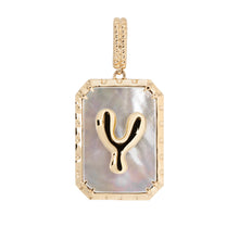 Gold & Gemstone Mini Letter Charm Pendant