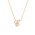 Mini Script Diamond Initial Necklace