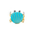 Turquoise or Malachite Crab Ring