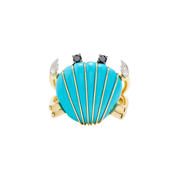 Turquoise or Malachite Crab Ring