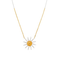 Citrine & Diamond Soleil Sun Necklace