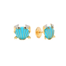 Gemstone or Gold & Diamond Mini Crab Earrings
