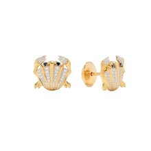 Gemstone or Gold & Diamond Mini Crab Earrings