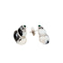 Small Gemstone & Diamond Swirl Shell Earrings