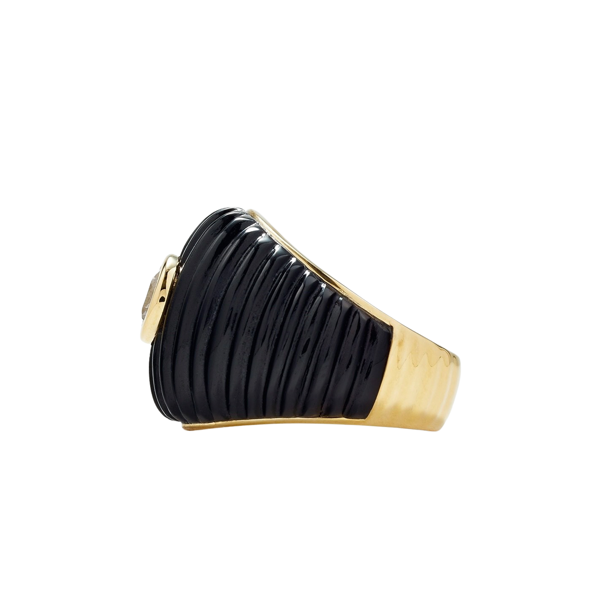 Maxi Berlingot Fluted Dome Ring & Topaz Bezel