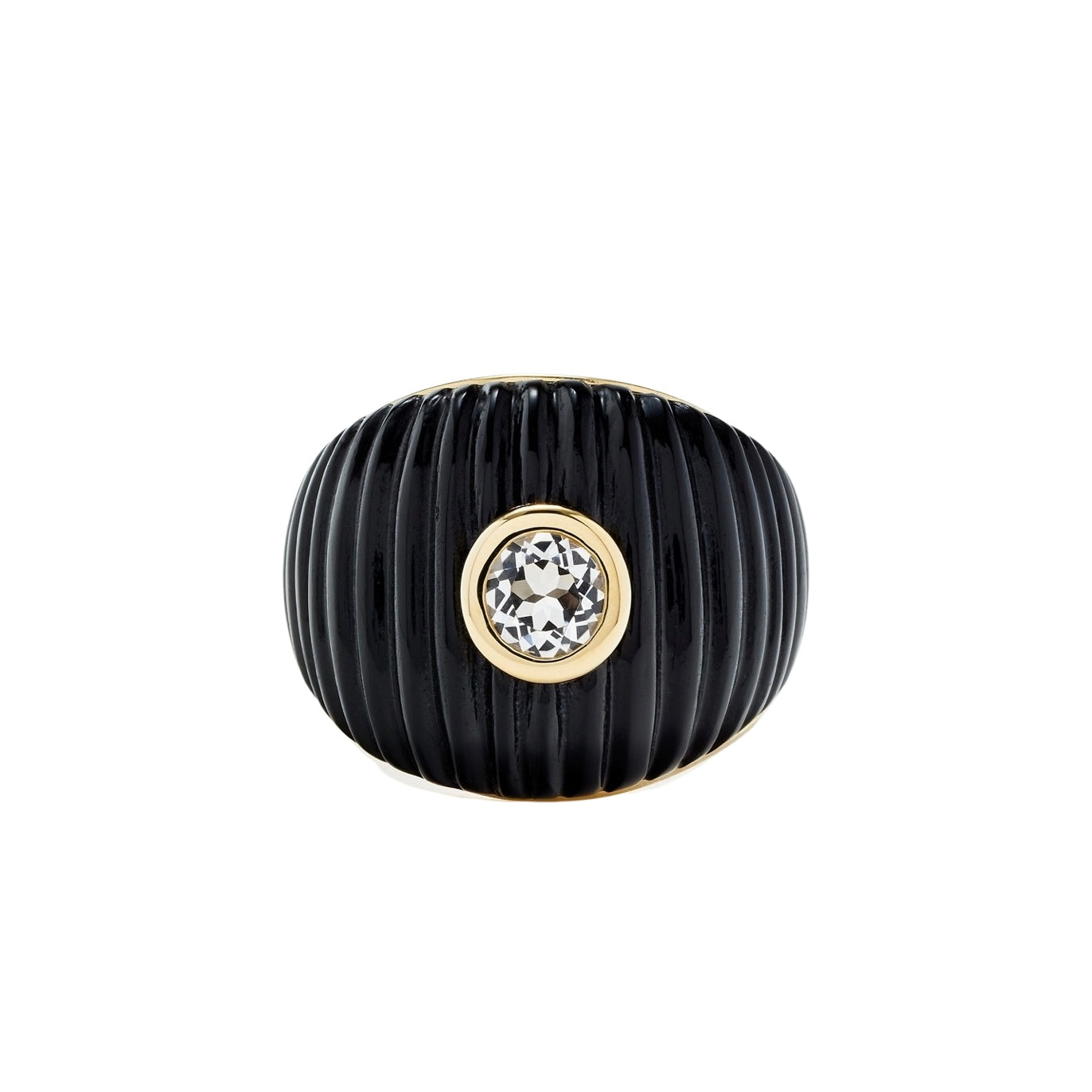 Maxi Berlingot Fluted Dome Ring & Topaz Bezel