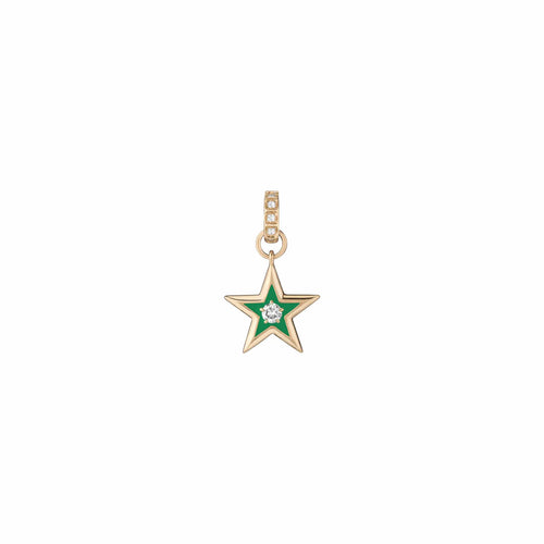 Enamel & Diamond Lucky Star Charm