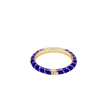 Mini Enamel & Diamond Twisted Candy Eternity Band Ring