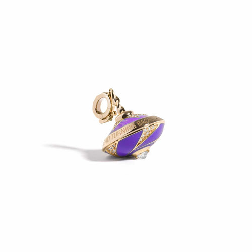 Retrospect Enamel & Diamond Spinning Top Charm