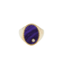 Precious Oval Signet Ring with Diamond Bezel