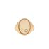 Precious Oval Signet Ring with Diamond Bezel