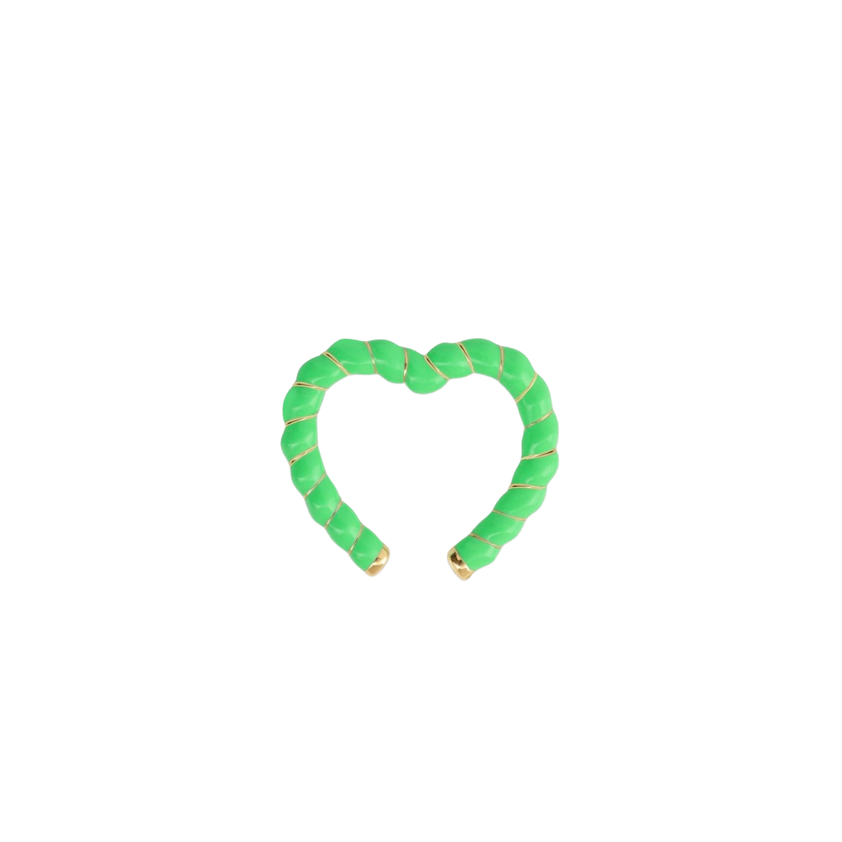 Enamel Heart Amor Ear Cuff
