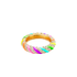 Enamel & Diamond Twisted Candy Eternity Band Ring