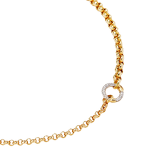 50/50 Chain Necklace with Diamond Enhancer Clasp